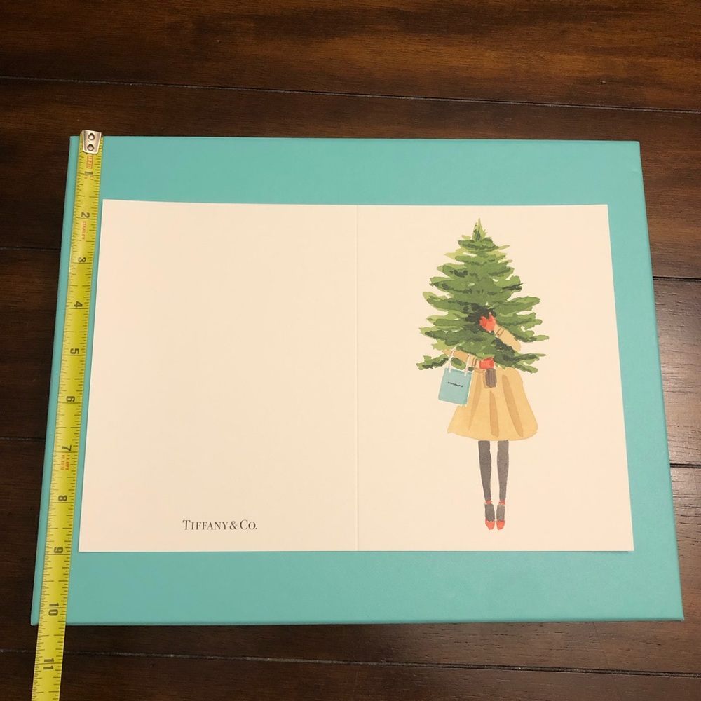 Set of 8 Tiffany Christmas Cards - Girl with Tree - Picture 9 of 9